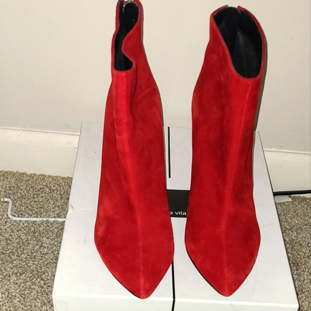 Dolce Vita Beryl Red Suede Wedge Boot Dolce Vita